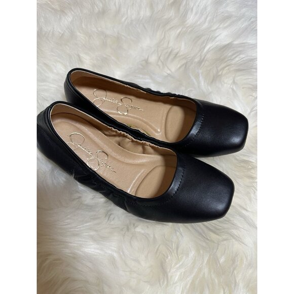 Jessica Simpson Shoes - Jessica Simpson Sandaze Black Leather Slip on Travel Flat Size 5 1/2 M (36)